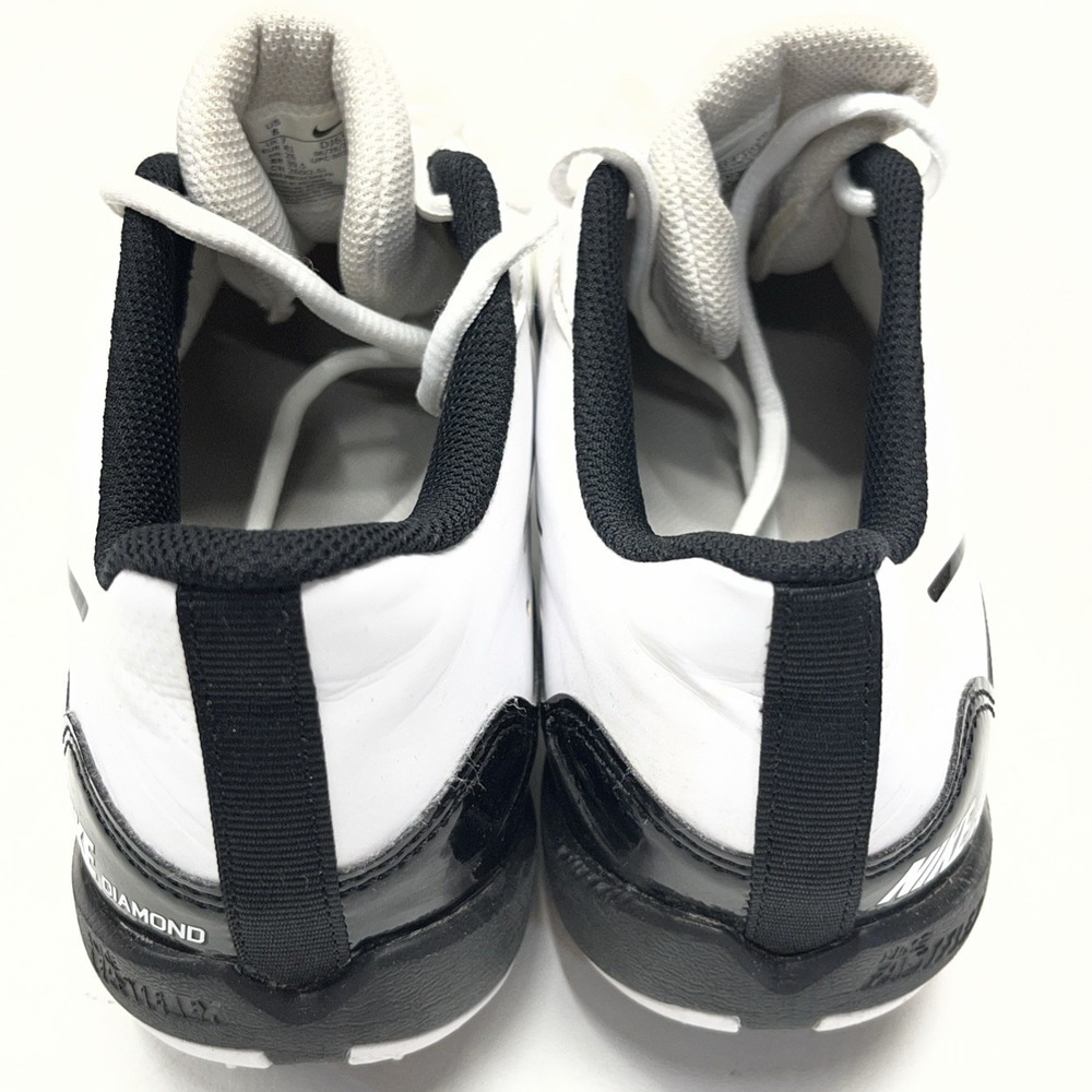 Nike Alpha Huarache 4 Keystone Baseball Cleat White Black DJ6524-101 Men Size 8 - Picture 4 of 8